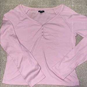 Long sleeve button up T